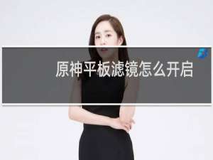 原神平板滤镜怎么开启