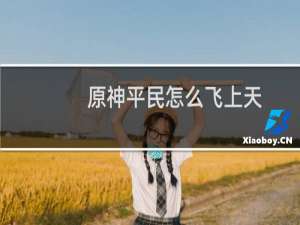 原神平民怎么飞上天