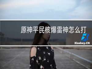 原神平民核爆雷神怎么打