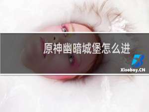 原神幽暗城堡怎么进
