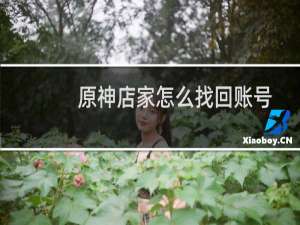 原神店家怎么找回账号