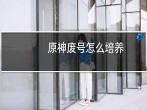 原神废号怎么培养