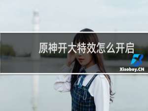 原神开大特效怎么开启