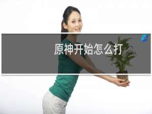 原神开始怎么打