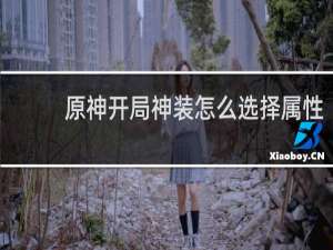 原神开局神装怎么选择属性