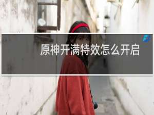 原神开满特效怎么开启