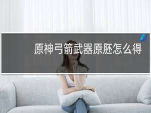 原神弓箭武器原胚怎么得