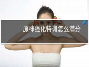 原神强化特训怎么满分