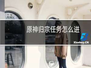 原神归宗任务怎么进