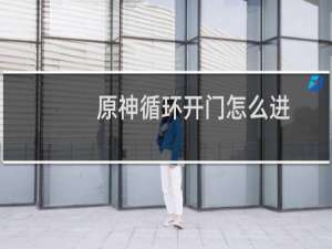 原神循环开门怎么进