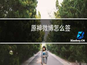 原神微博怎么签