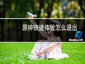 原神快速体验怎么退出