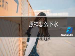 原神怎么下水