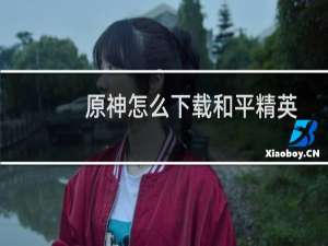 原神怎么下载和平精英