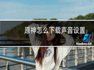 原神怎么下载声音设置