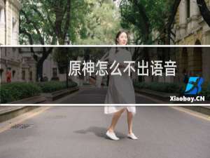 原神怎么不出语音