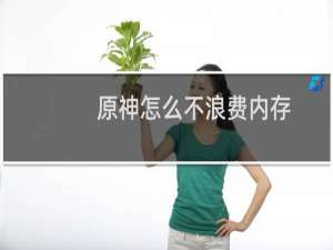 原神怎么不浪费内存