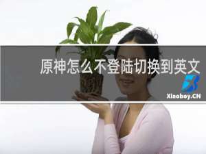 原神怎么不登陆切换到英文