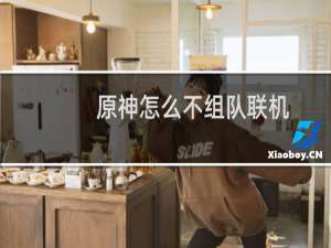 原神怎么不组队联机