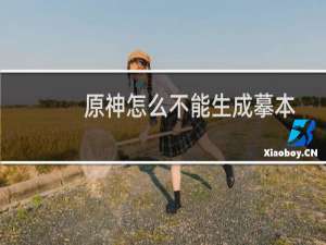 原神怎么不能生成摹本