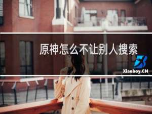 原神怎么不让别人搜索
