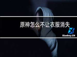 原神怎么不让衣服消失