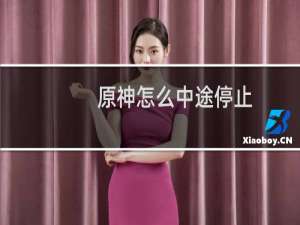 原神怎么中途停止