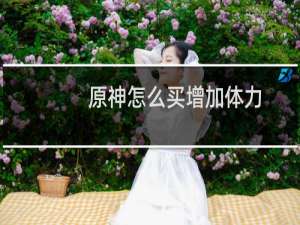 原神怎么买增加体力