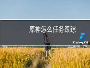 原神怎么任务跟踪