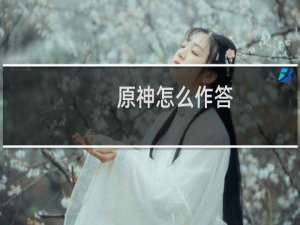 原神怎么作答