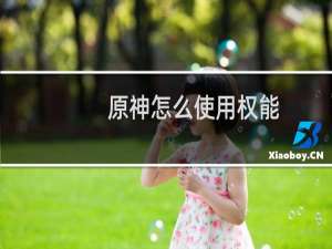 原神怎么使用权能