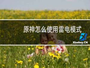 原神怎么使用雷电模式