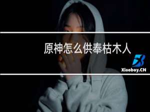 原神怎么供奉枯木人