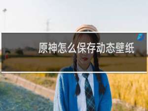 原神怎么保存动态壁纸
