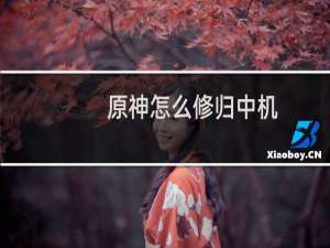 原神怎么修归中机
