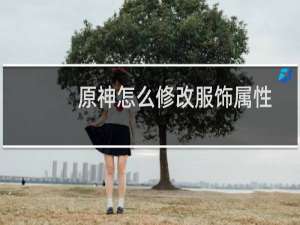 原神怎么修改服饰属性