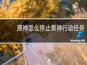 原神怎么停止崇神行动任务