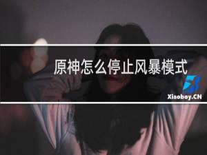 原神怎么停止风暴模式