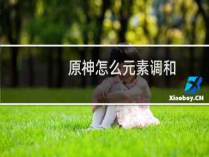 原神怎么元素调和