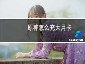原神怎么充大月卡