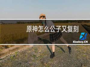原神怎么公子又复刻