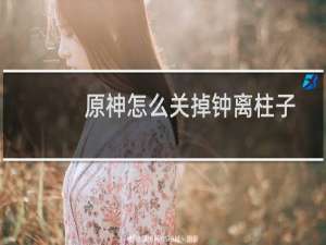 原神怎么关掉钟离柱子