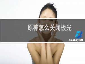 原神怎么关闭极光