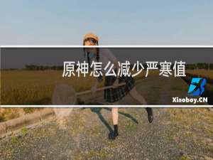 原神怎么减少严寒值