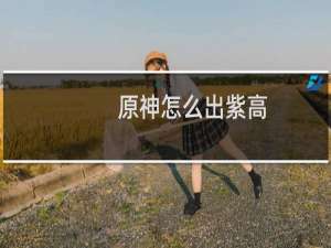 原神怎么出紫高