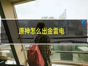 原神怎么出金雷电