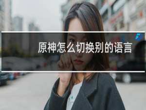 原神怎么切换别的语言