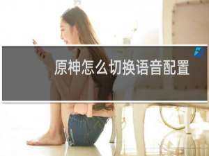 原神怎么切换语音配置