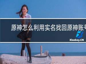 原神怎么利用实名找回原神账号