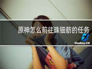 原神怎么前往珠钿舫的任务